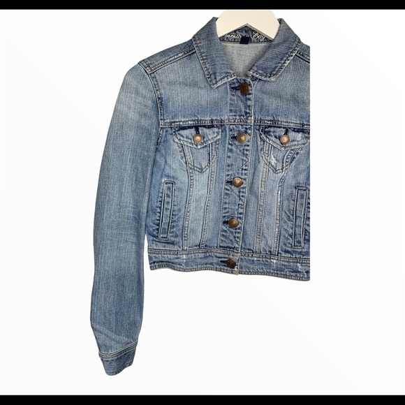 AMERICAN EAGLE Button Front Jean Jacket With Pockets Denim Blue Size Small - Picture 4 of 10